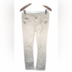 Rhinestone Jeans White Bootcut Jeans Size Studded Rhinestone Pockets cowgirl